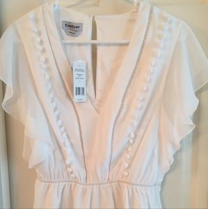 NWT  Bebe Button Detail Blouse